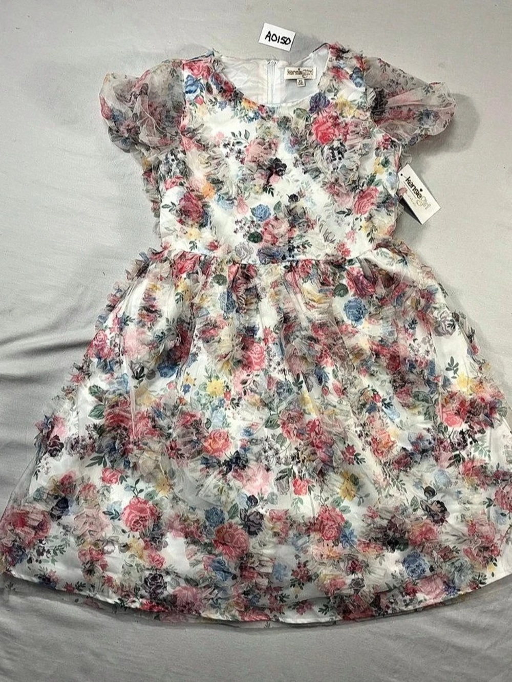 Kensie Girl Floral Tulle Dress Size 16 NWT